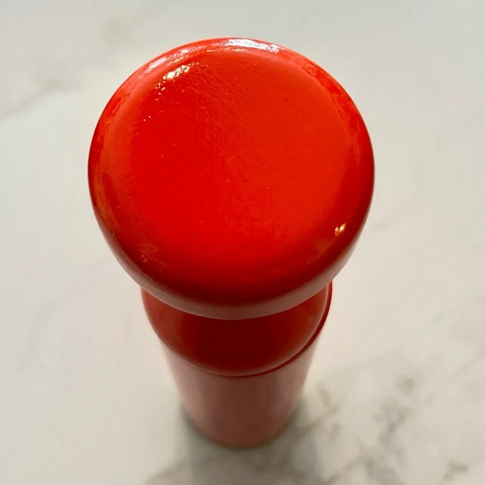 Large Upcycled Wood Salt/ Pepper Grinder/Mill Orange Gold Leaf Tall Hand Painted